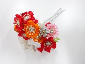 アンティーク　つまみ細工　髪飾りセット